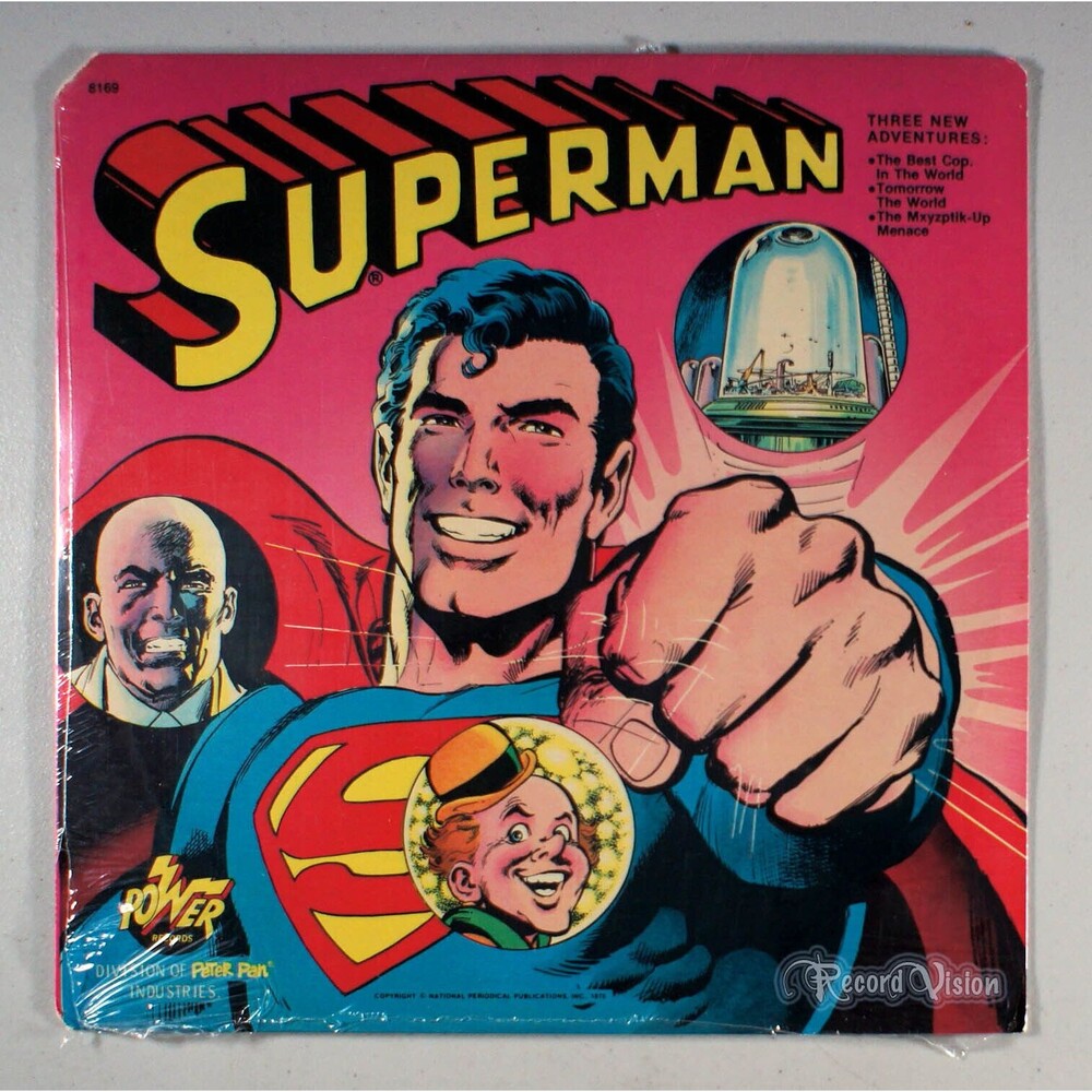Superman - Three 3 New Adventures (1975) [SEALED] Vinyl LP • DC Comics, Power